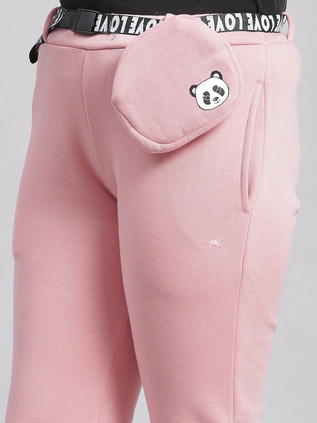 Girls Pink Solid Regular Fit Lowers - Image 6