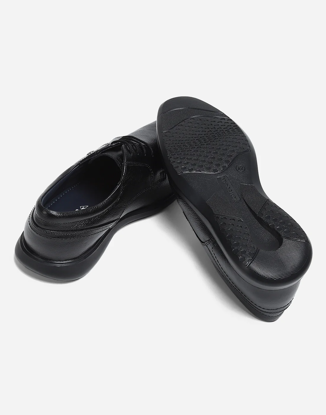 Men Black Lace Up Genuine Leather Formal Derby - Image 8