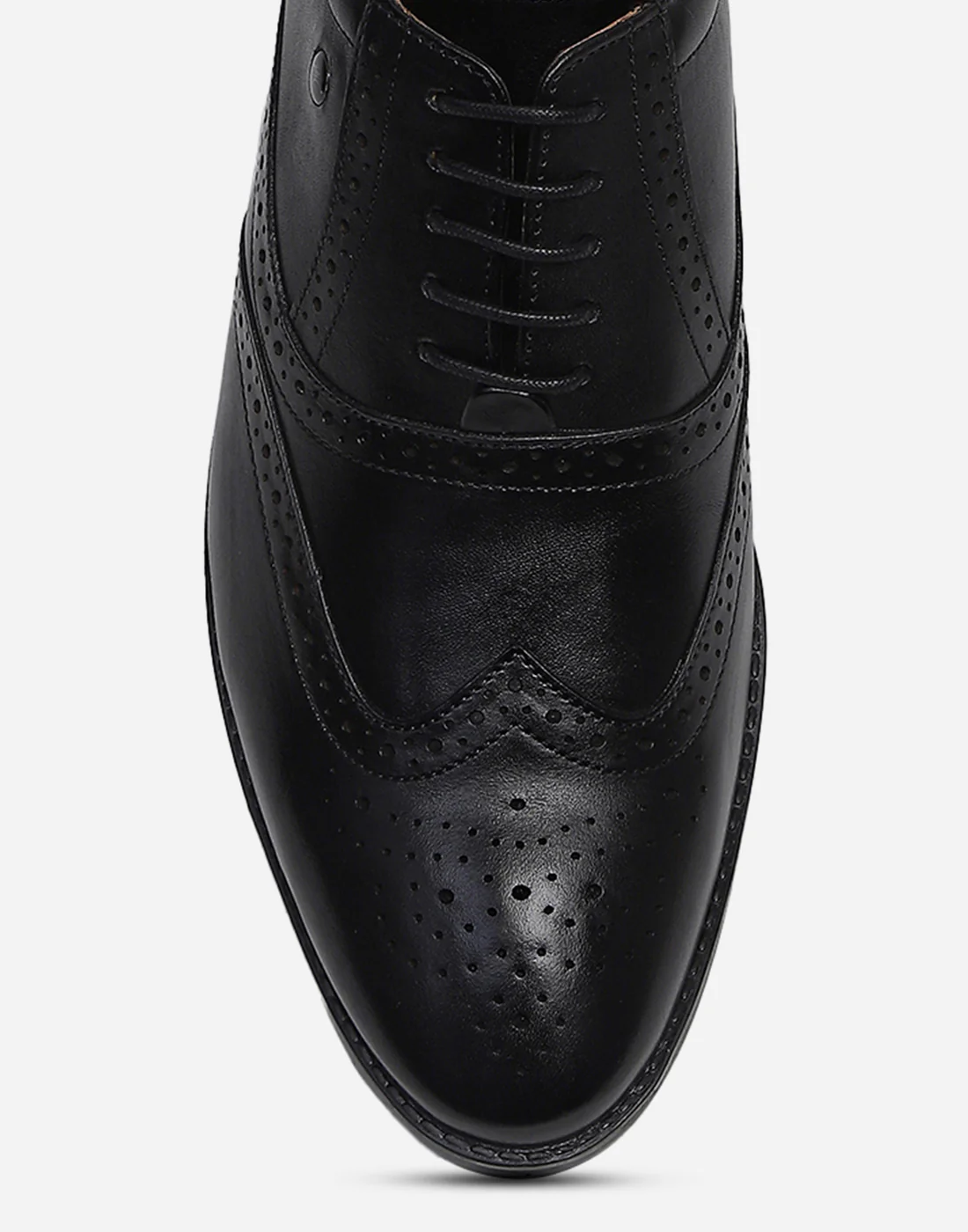 Men Black Lace Up Genuine Leather Formal Brogues - Image 7