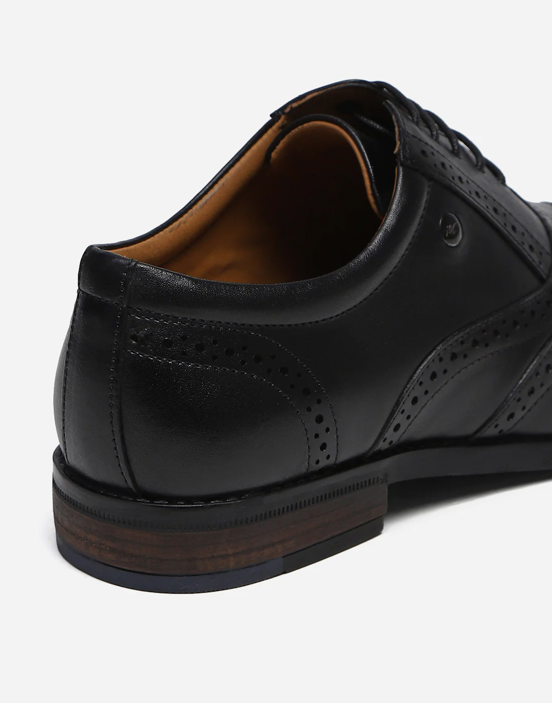 Men Black Lace Up Genuine Leather Formal Brogues - Image 8