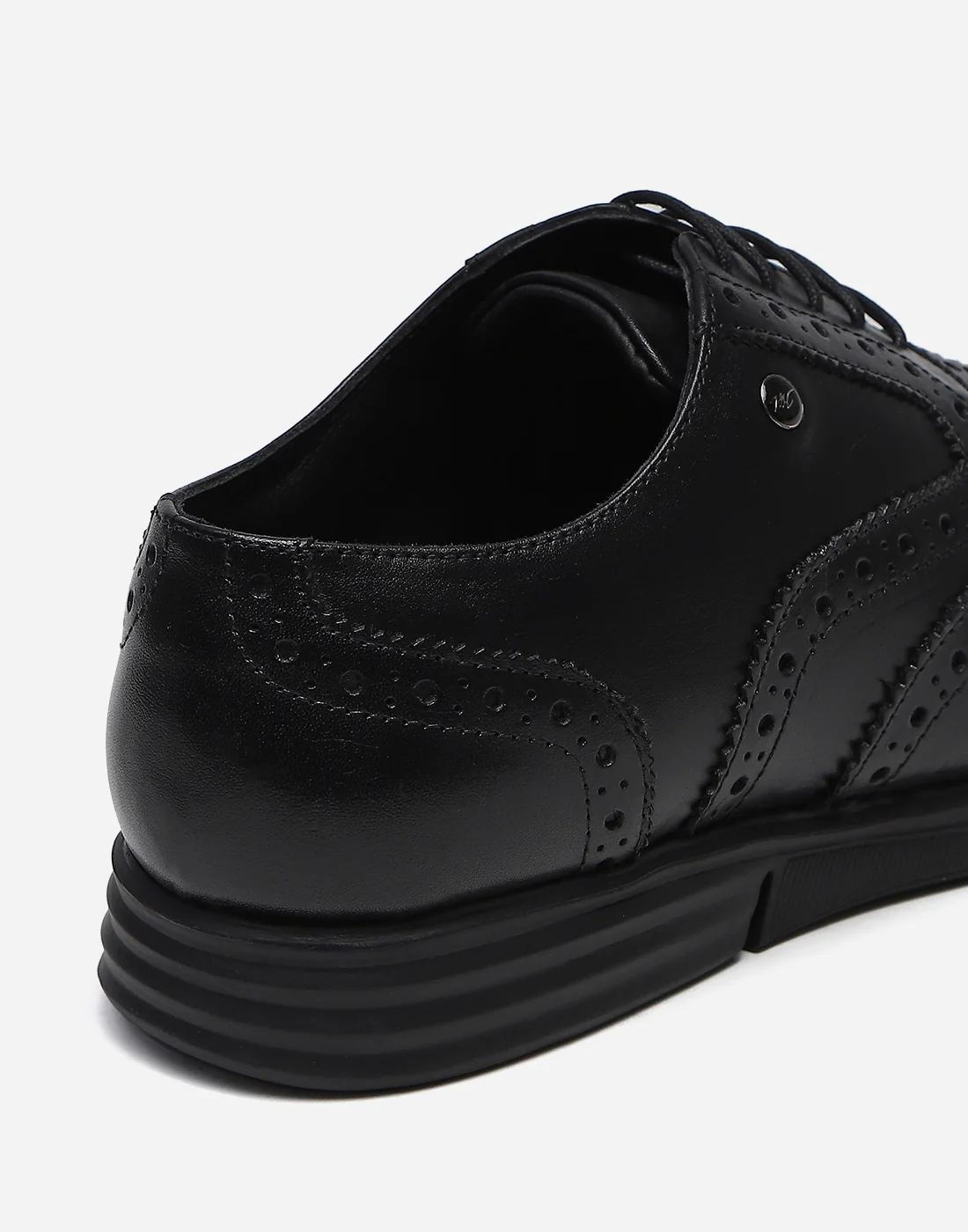 Men Black Lace Up Genuine Leather Formal Brogues - Image 8