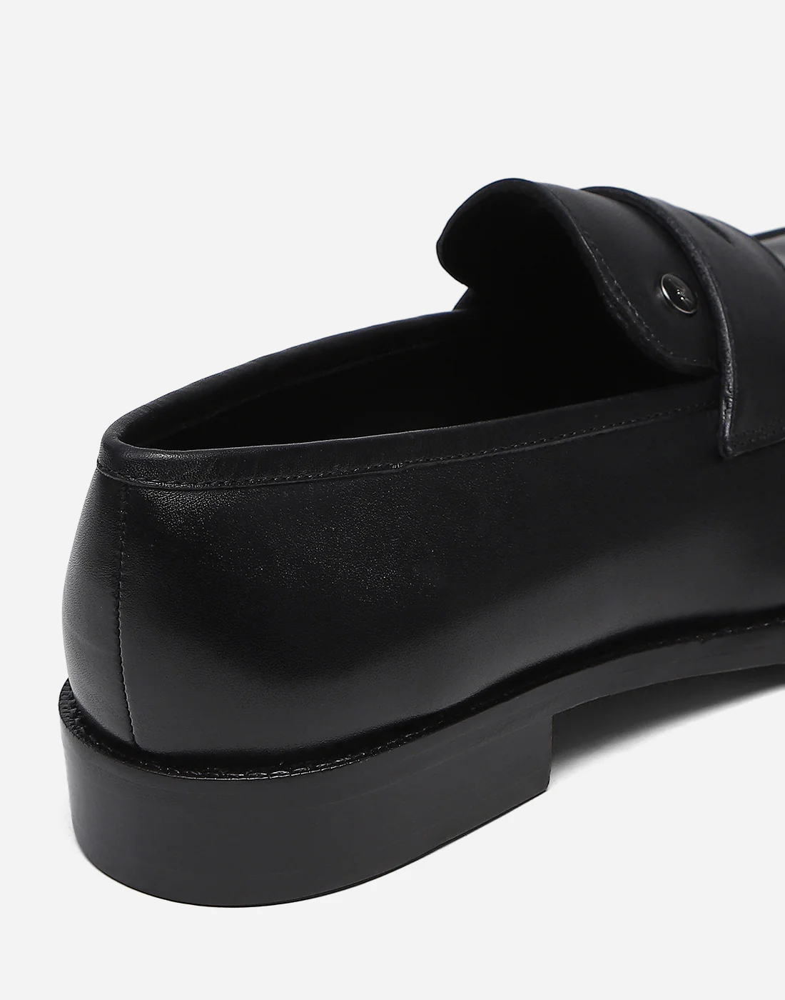 Men Black Slip on Genuine Leather Loafers - Image 9
