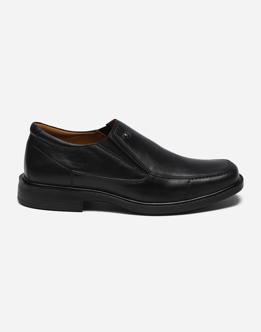 Men Black Slip on Genuine Leather Penny Loafers - Image 3