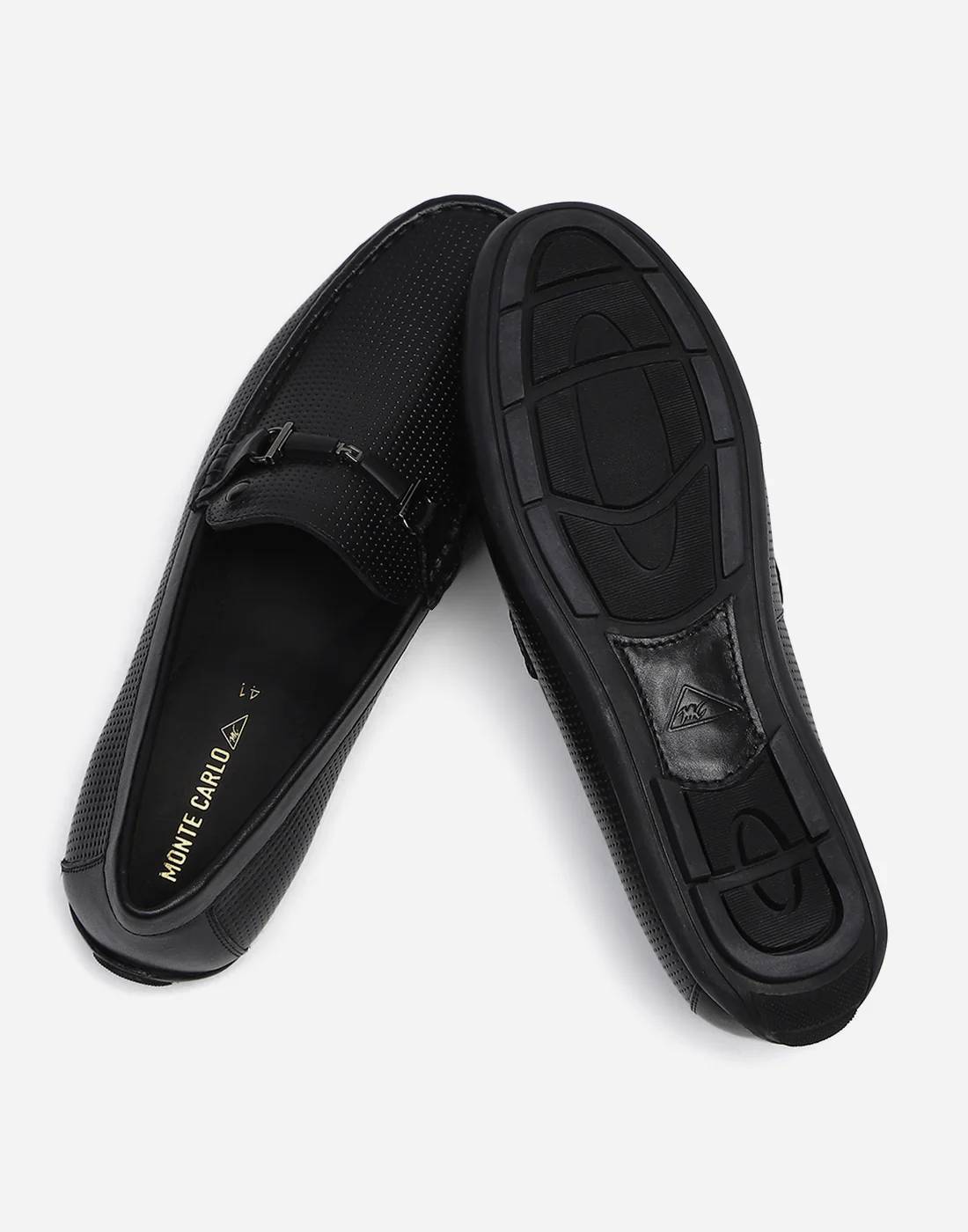 Men Black Slip on Genuine Leather Penny Loafers - Image 6