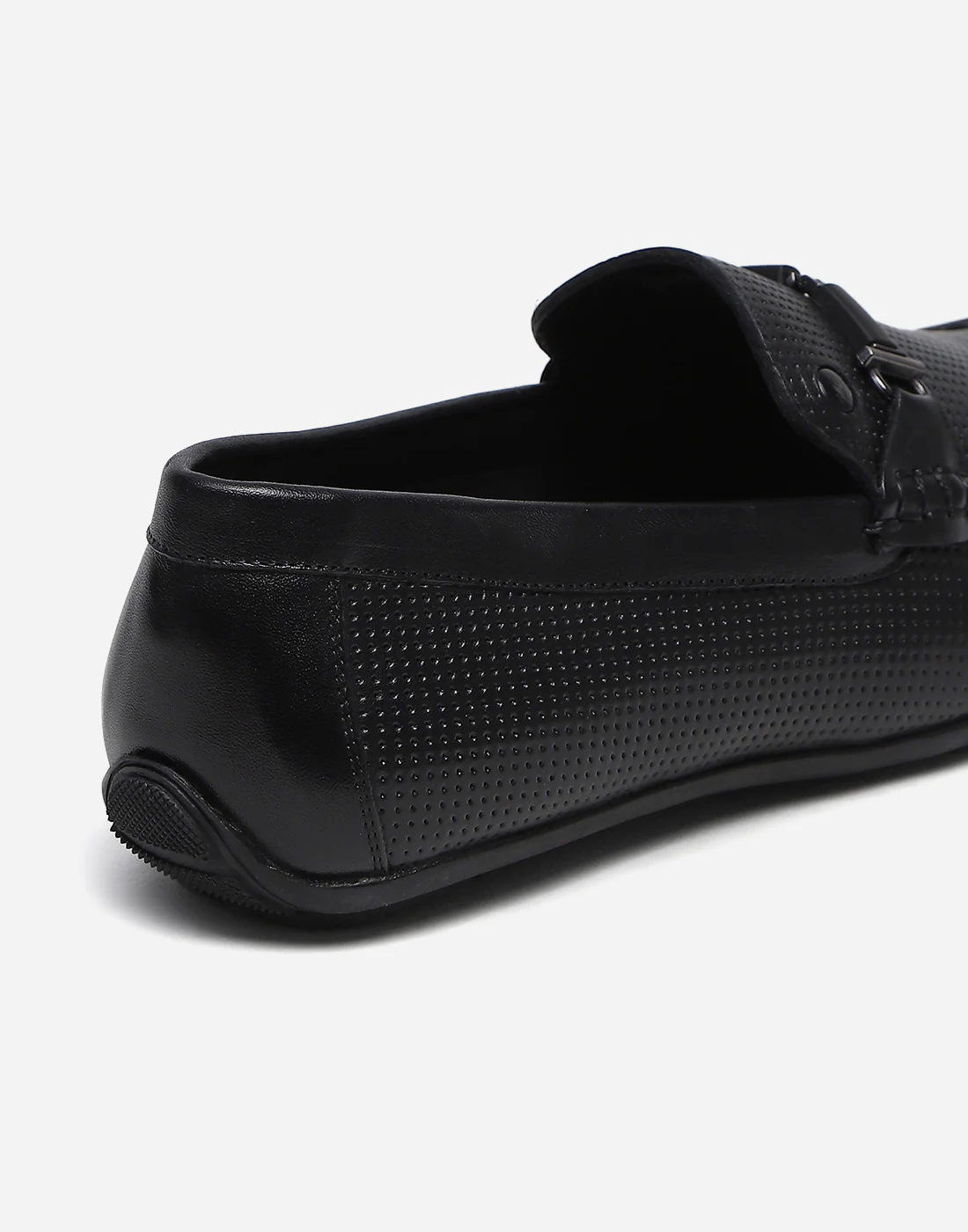 Men Black Slip on Genuine Leather Penny Loafers - Image 8