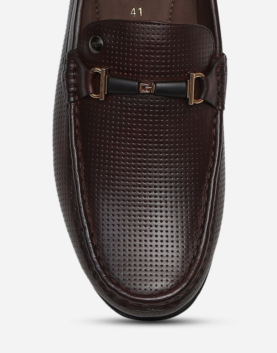 Men Brown Slip on Genuine Leather Penny Loafers - Image 7