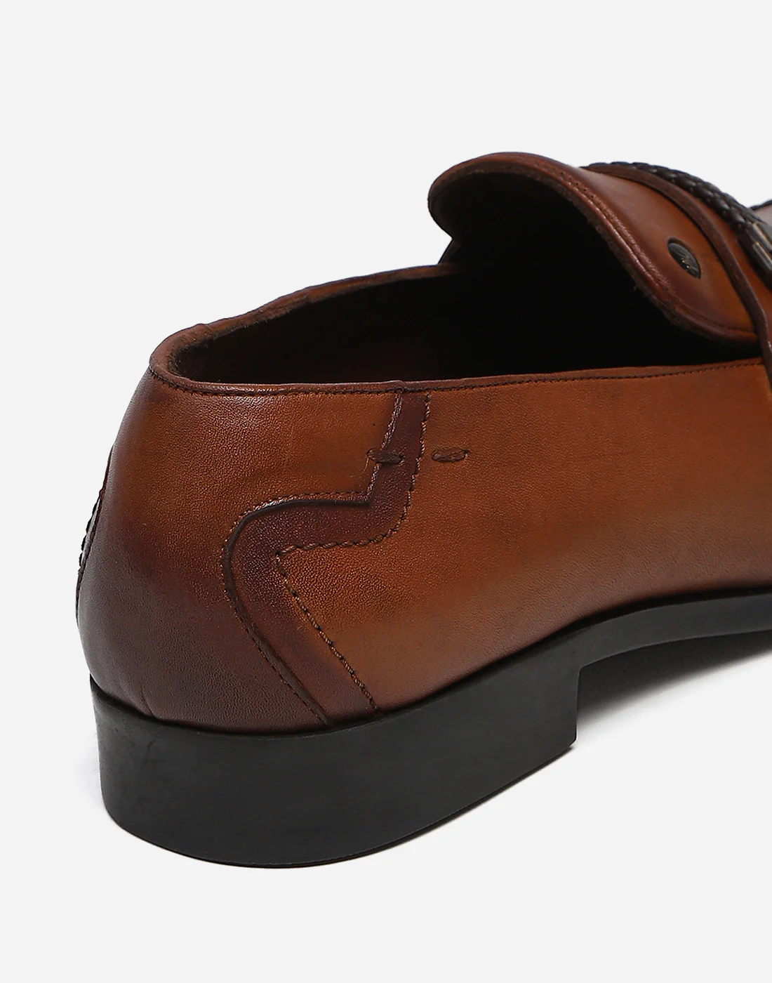 Men Tan Slip on Genuine Leather Loafers - Image 8