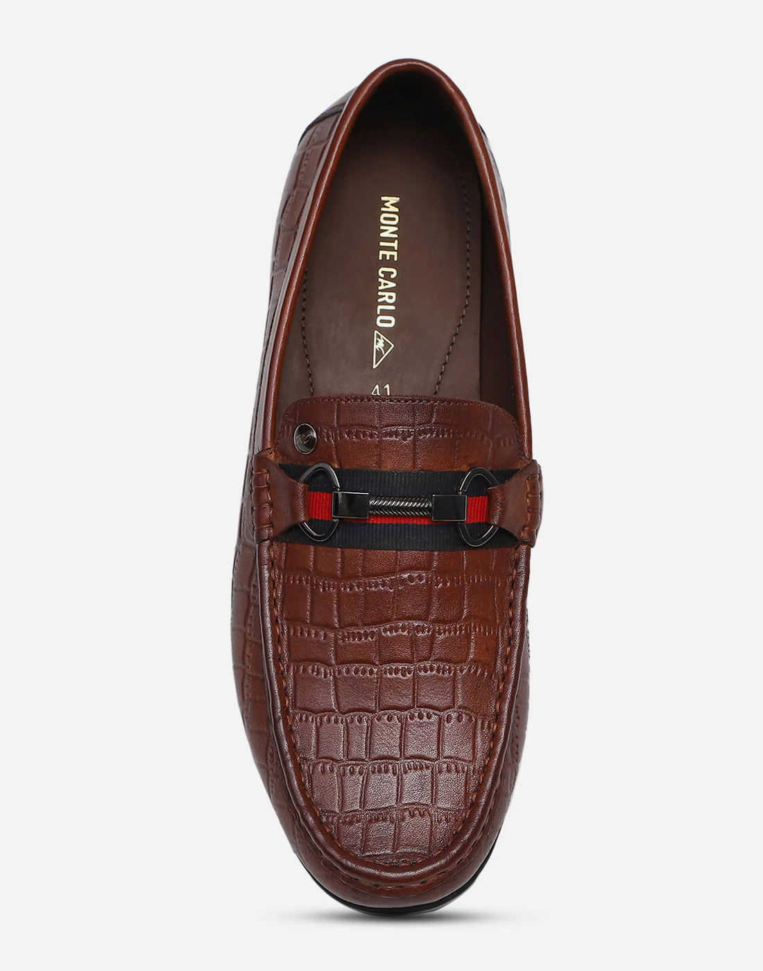 Men Tan Slip on Genuine Leather Loafers - Image 5
