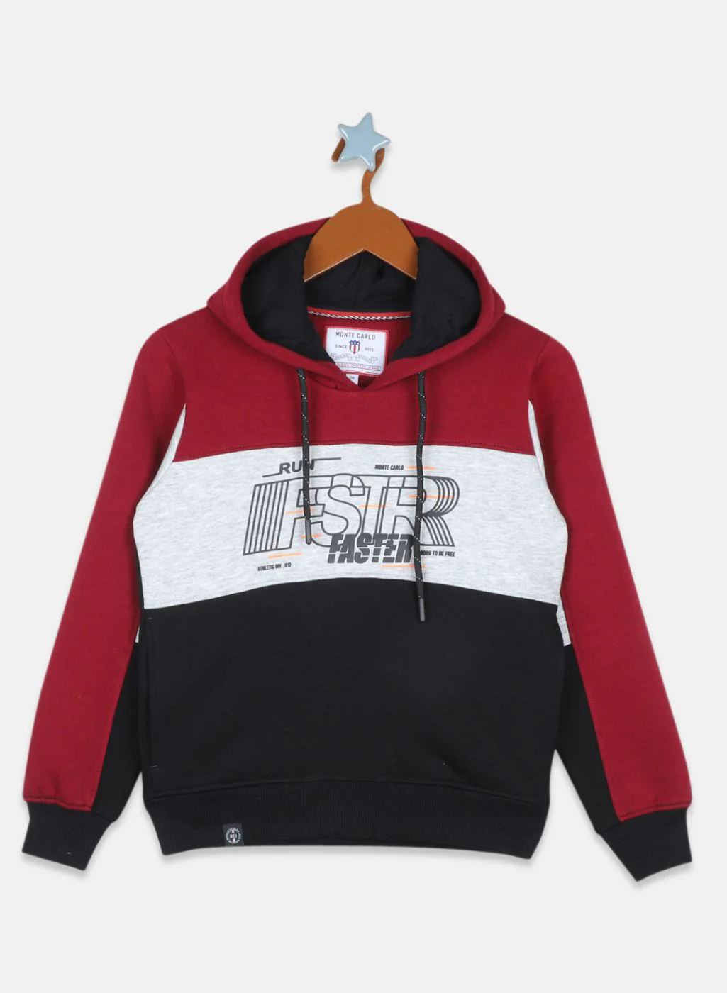 Boys Maroon & Black Printed Tracksuit - Image 3