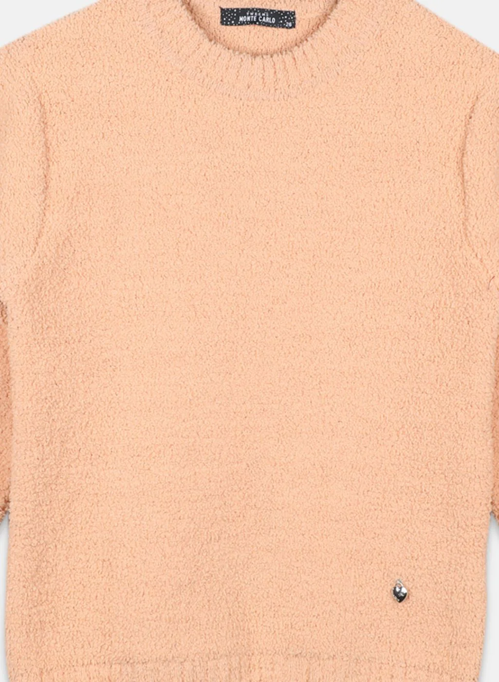Girls Peach Solid Top - Image 3