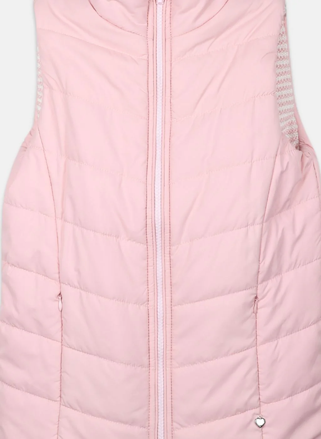 Girls Pink Check Jacket - Image 3