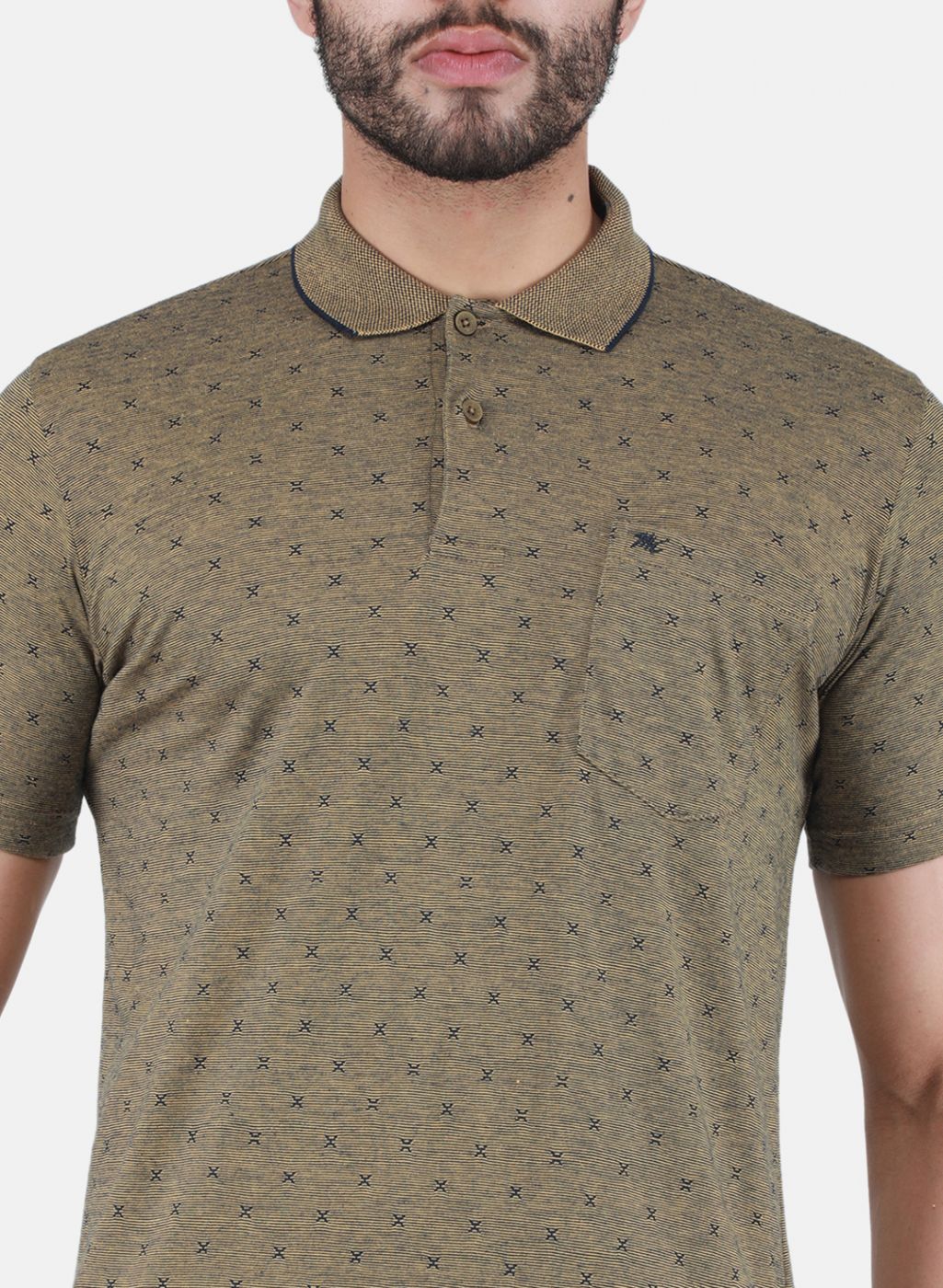 Men Mustard Printed T-Shirt - Image 5