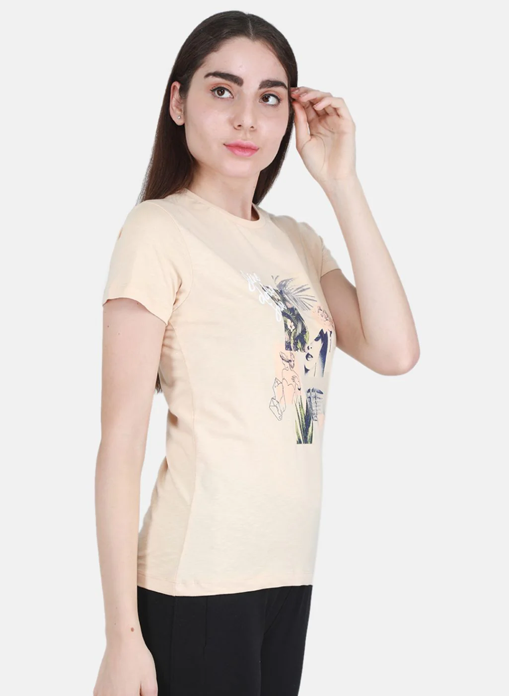 Women Beige Printed Top - Image 6