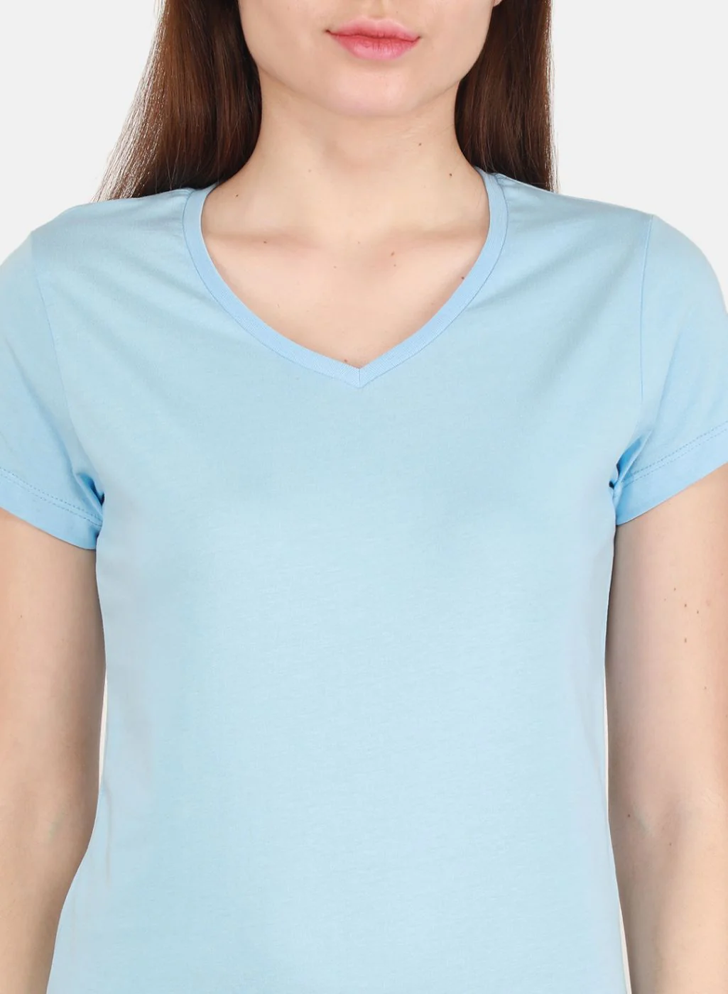 Women Blue & Peach Solid Top 2 Pc Set - Image 6
