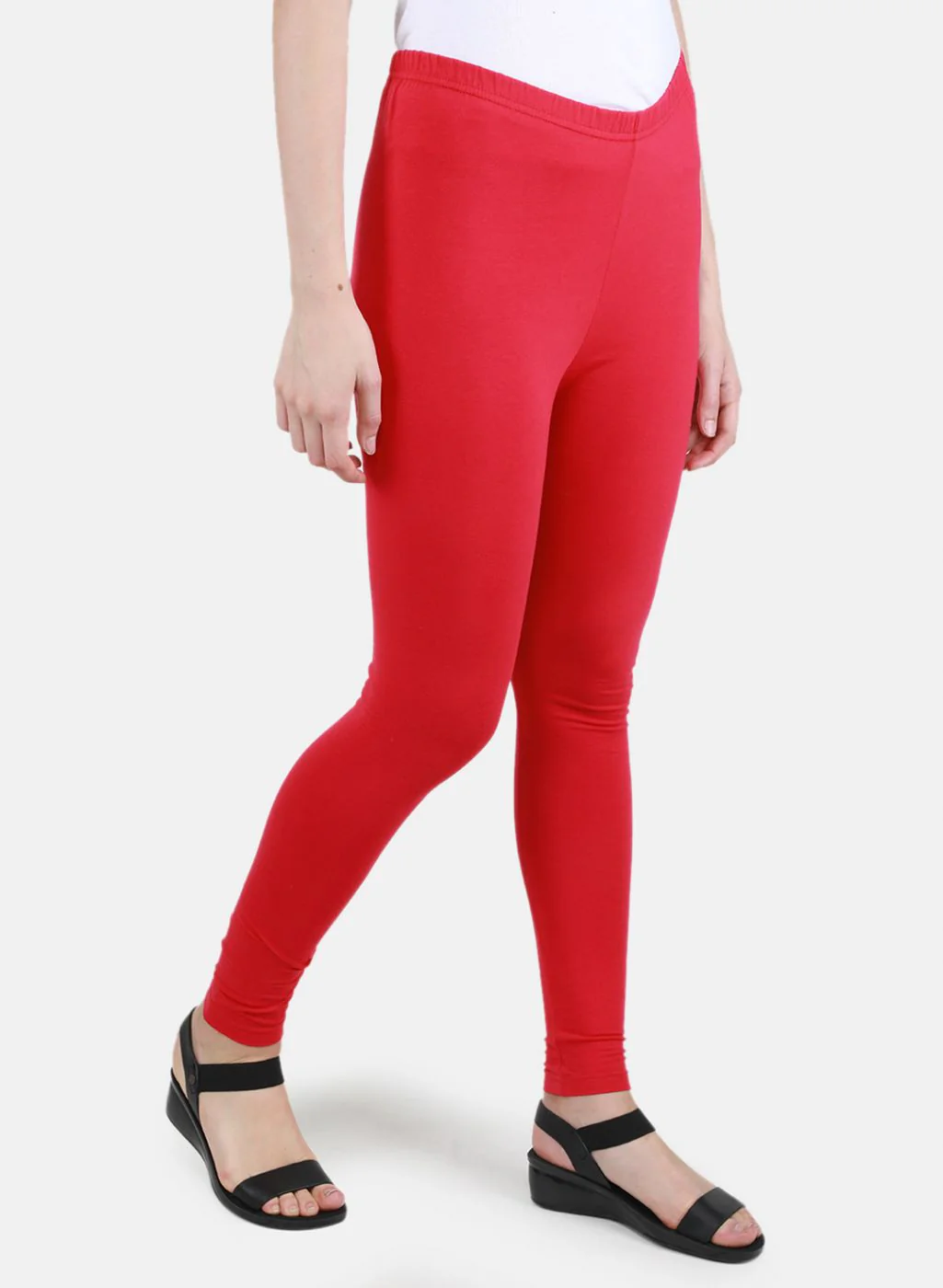 Women Dark Pink Solid Legging - Image 6