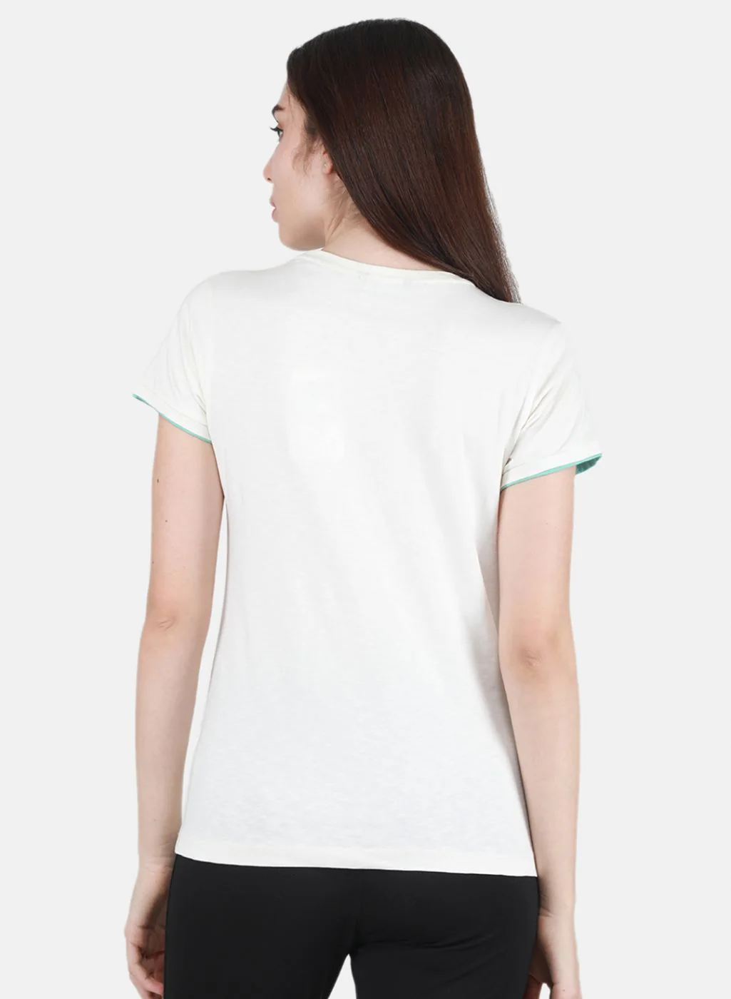 Women Off White Printed Top - Image 3