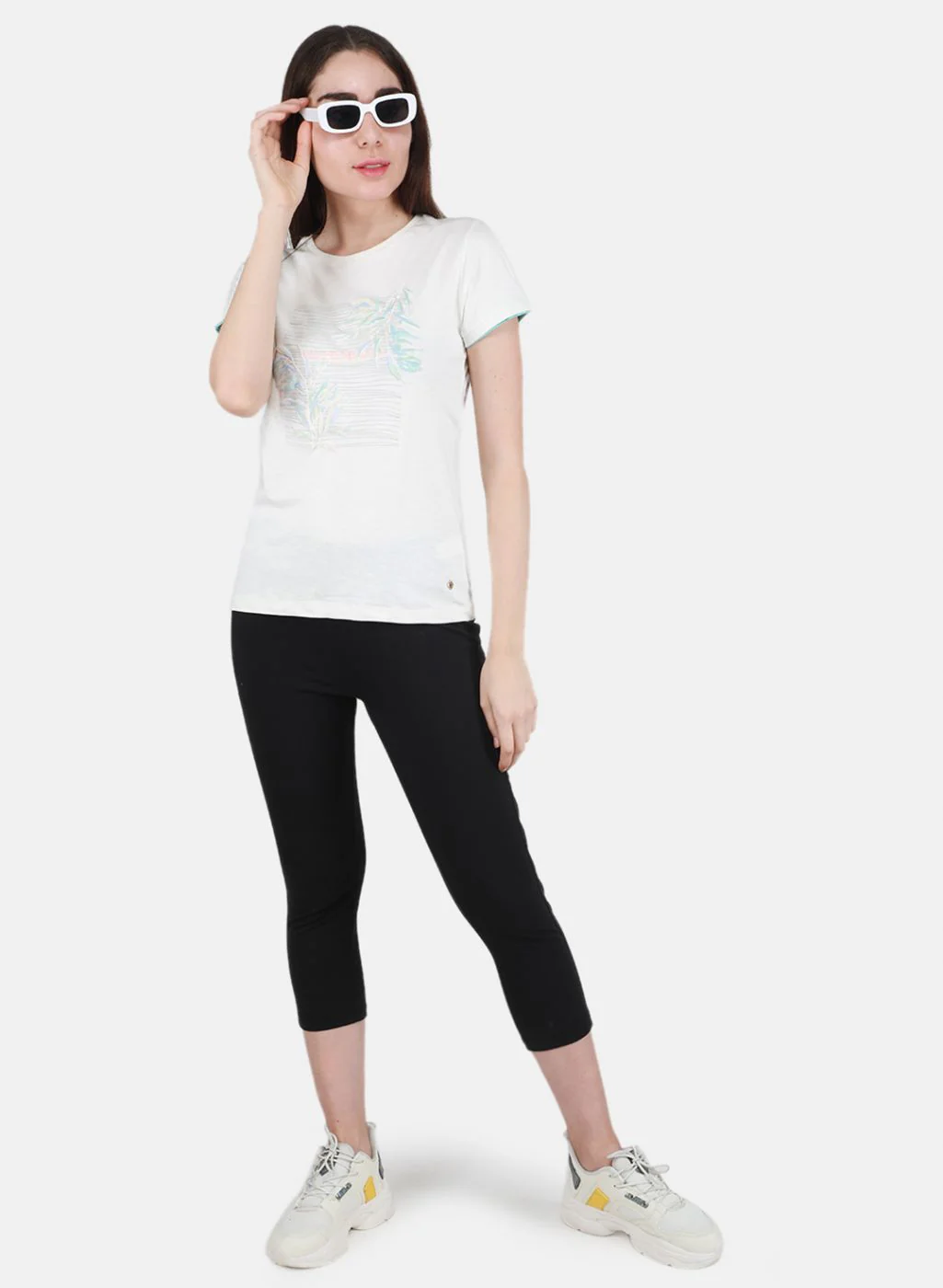 Women Off White Printed Top - Image 4