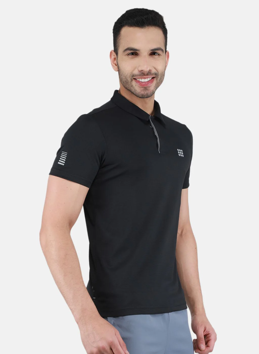 Rock.it Men Black Self Design T-Shirt - Image 6