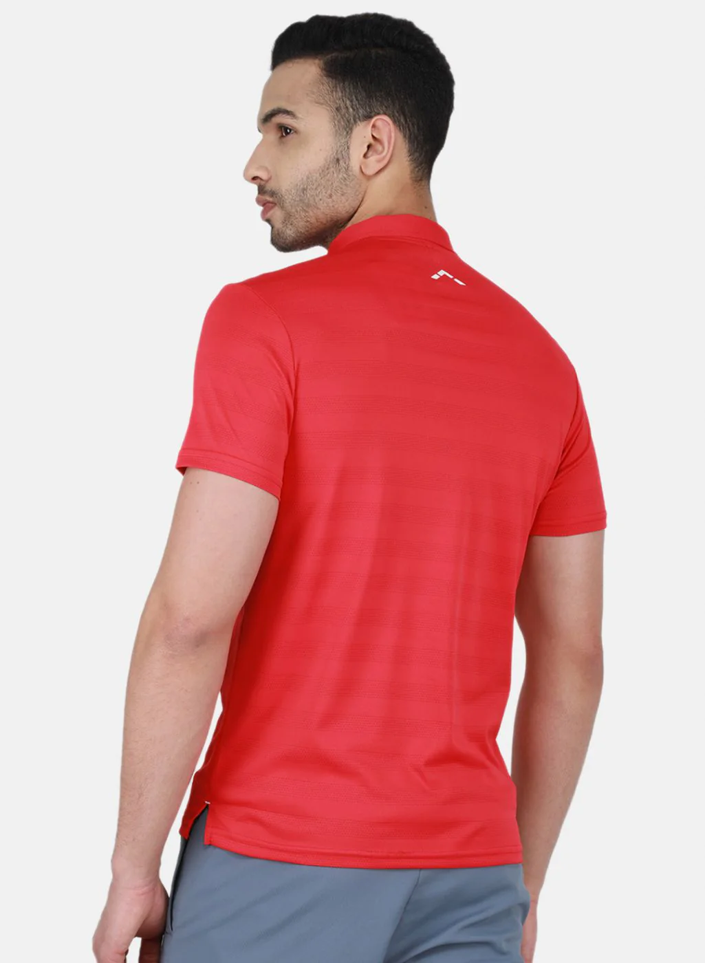 Rock.it Men Red Self Design T-Shirt - Image 3