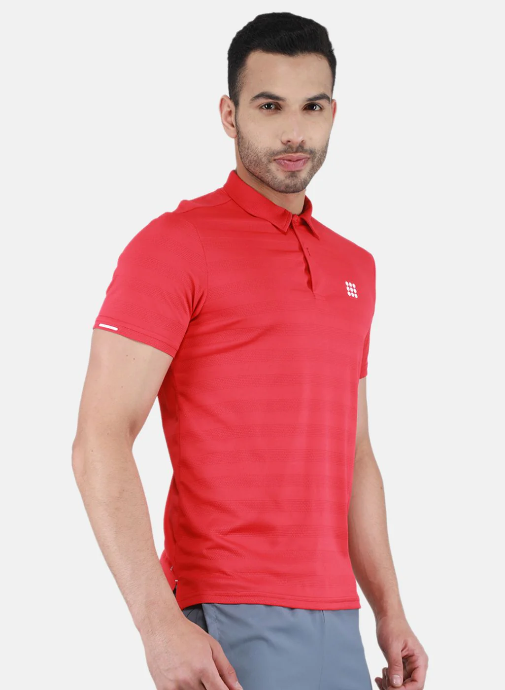 Rock.it Men Red Self Design T-Shirt - Image 6
